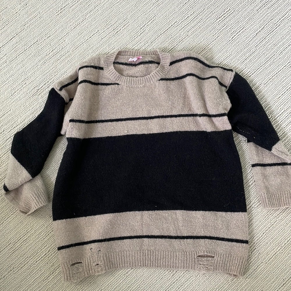 Pink lily oversized sweater